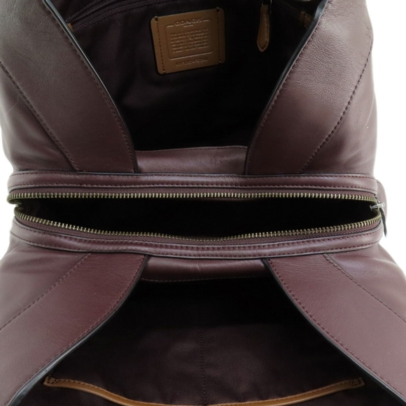 Coach Designer F57540 Burgundy Lexie Tote Bag Canvas/Leather Purse Handbag - Picture 5 of 7